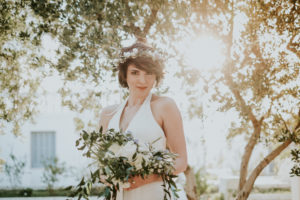 Bride for a mediterranean wedding style